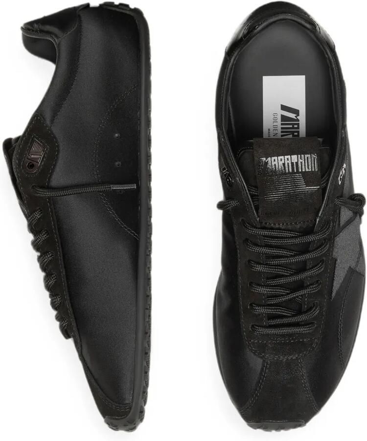 Golden Goose Marathon Speed satijnen suède sneakers met geborduurde ster Zwart - Foto 2
