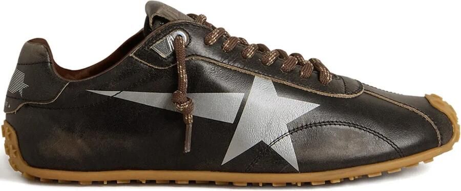 Golden Goose Marathon Speed sneakers met logoprint Bruin
