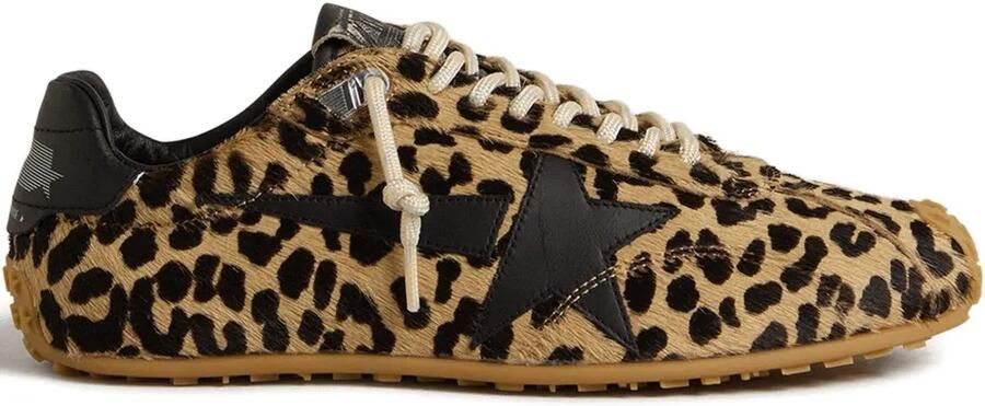 Golden Goose Marathon Speed sneakers met luipaardprint Bruin
