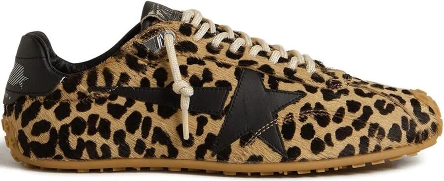 Golden Goose Marathon Speed sneakers met luipaardprint Bruin