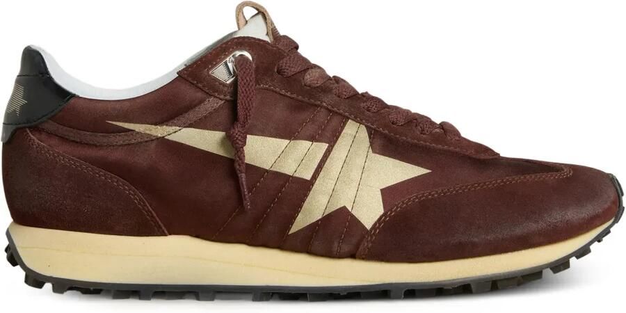 Golden Goose Marathon suède en satijnen sneakers Bruin