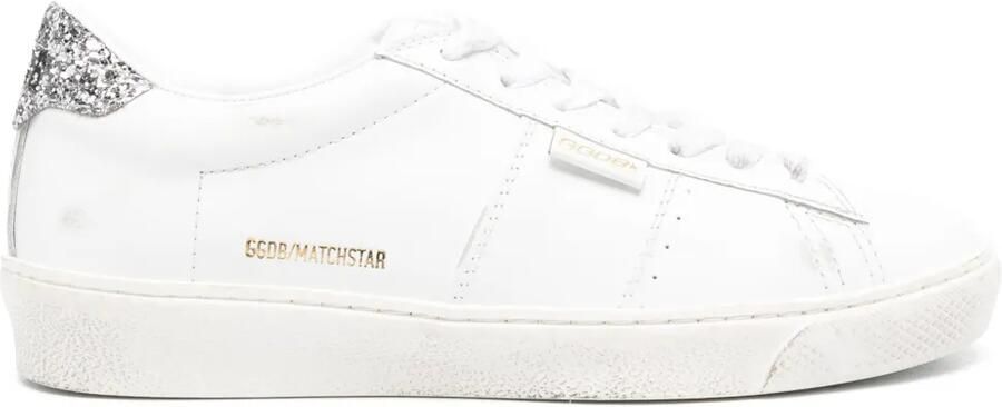 Golden Goose Match Star sneakers met glitter Wit