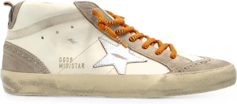 Golden Goose Mid Star sneakers met gerafeld effect Beige