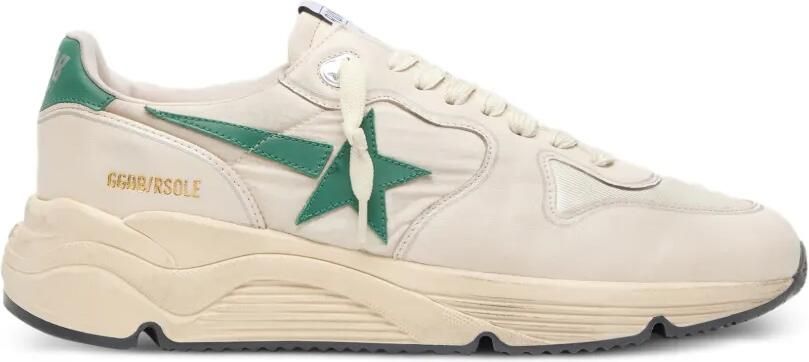 Golden Goose Running Sole nylon en leren sneakers met leren ster Wit