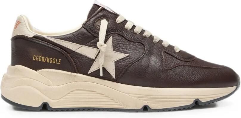 Golden Goose Running Sole sneakers met leren bovenkant en ster Bruin
