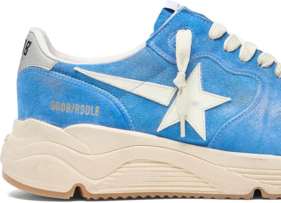 Golden Goose Running Sole suède sneakers met ster Blauw - Foto 2