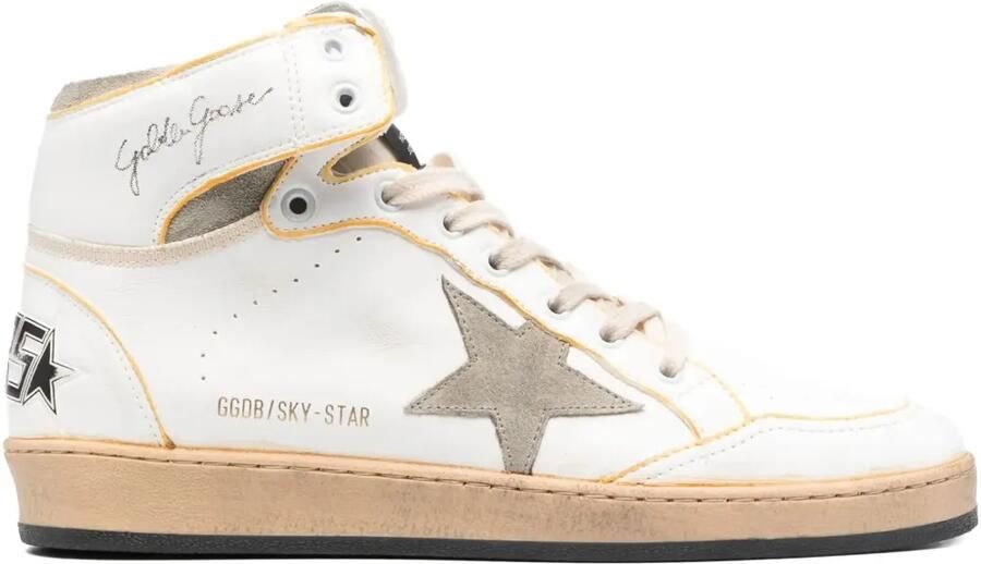 Golden Goose SKY STAR "White Brown" sneakers Beige