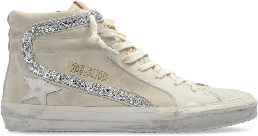 Golden Goose Slide high-top sneakers Beige