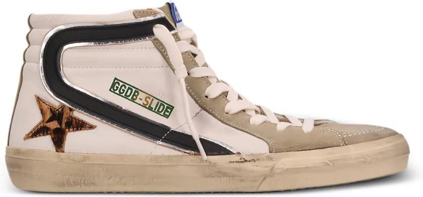 Golden Goose Slide sneakers met luipaard-print en leren ster Wit