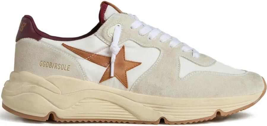 Golden Goose Sneakers met logo Beige