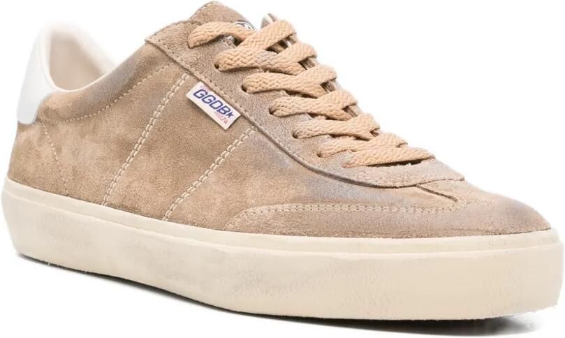 Golden Goose Sneakers met logo Bruin
