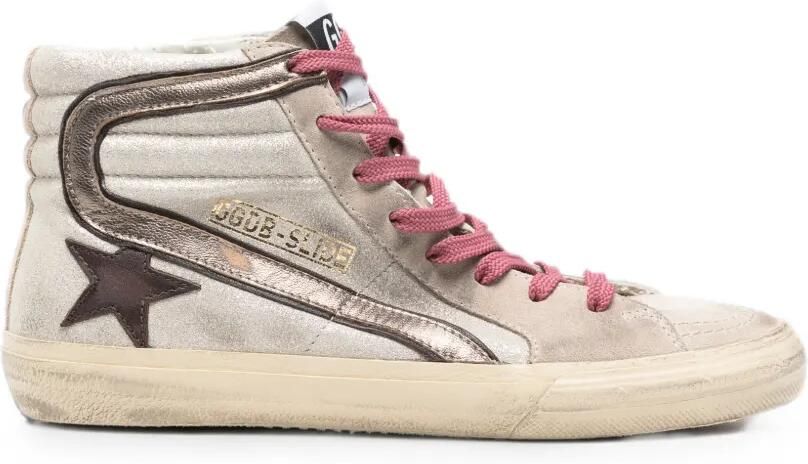 Golden Goose Sneakers met logopatch Beige
