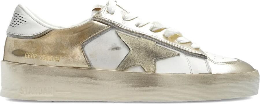 Golden Goose Sneakers met metallic-effect en sterpatch Geel