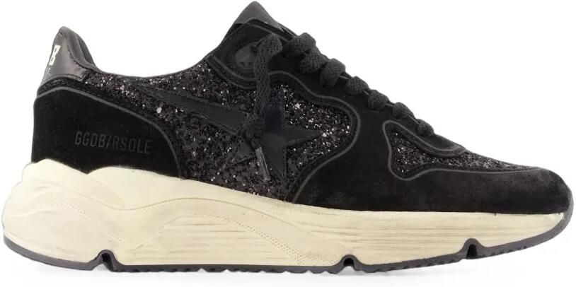 Golden Goose Sneakers verfraaid met glitter Zwart