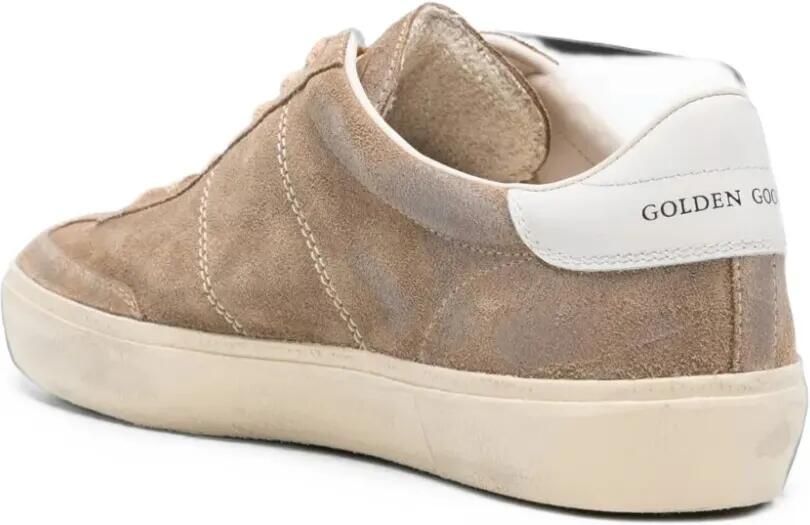 Golden Goose Soul Star suède sneakers met wit leren hielstuk en tong Beige - Foto 3