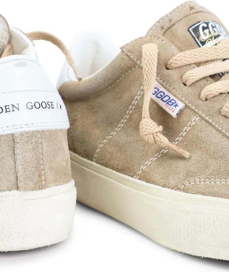 Golden Goose Soul Star suède sneakers met wit leren hielstuk en tong Beige - Foto 2