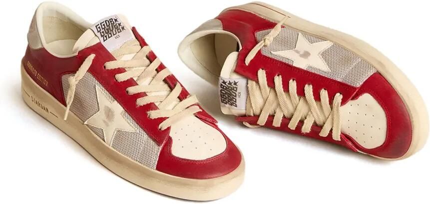Golden Goose Stardan leren sneakers Rood - Foto 3