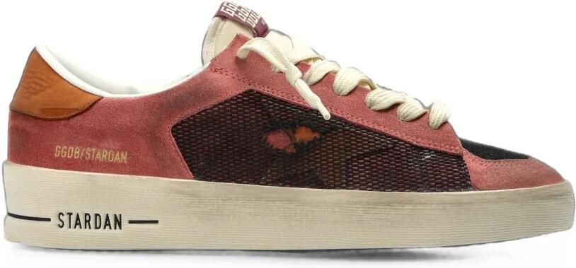 Golden Goose Stardan roze suède sneakers met beige ster