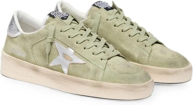 Golden Goose Stardan suède sneakers met ster Groen - Foto 4