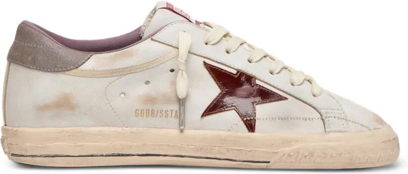 Golden Goose Super-Star gelamineerde leren sneakers met ster Wit