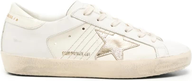 Golden Goose Super-Star gelamineerde leren sneakers Wit