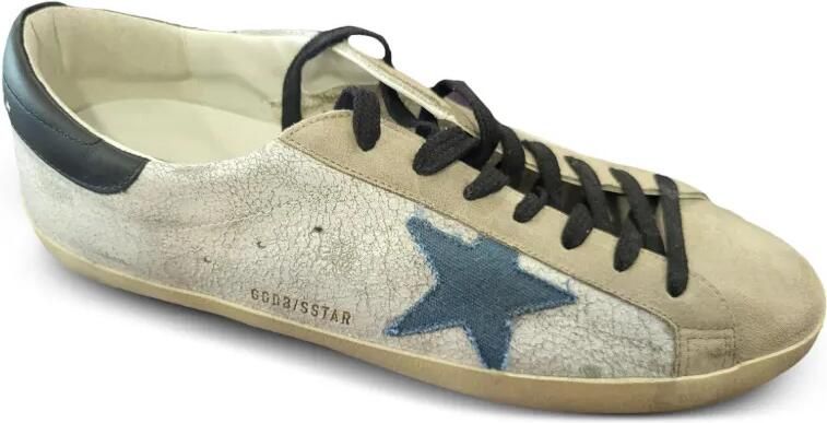 Golden Goose Super-Star gerafelde sneakers Beige