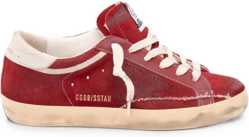 Golden Goose Super-Star gerafelde sneakers Rood