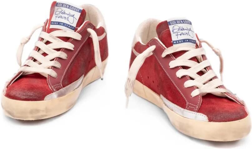 Golden Goose Super-Star gerafelde sneakers Rood - Foto 3
