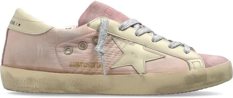 Golden Goose Super-Star gerafelde sneakers Roze