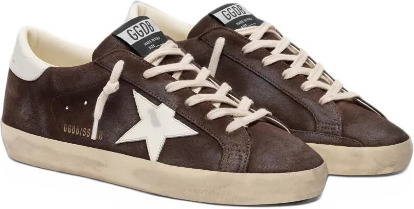Golden Goose Super-Star in brown suede with white star sneakers Bruin - Foto 5