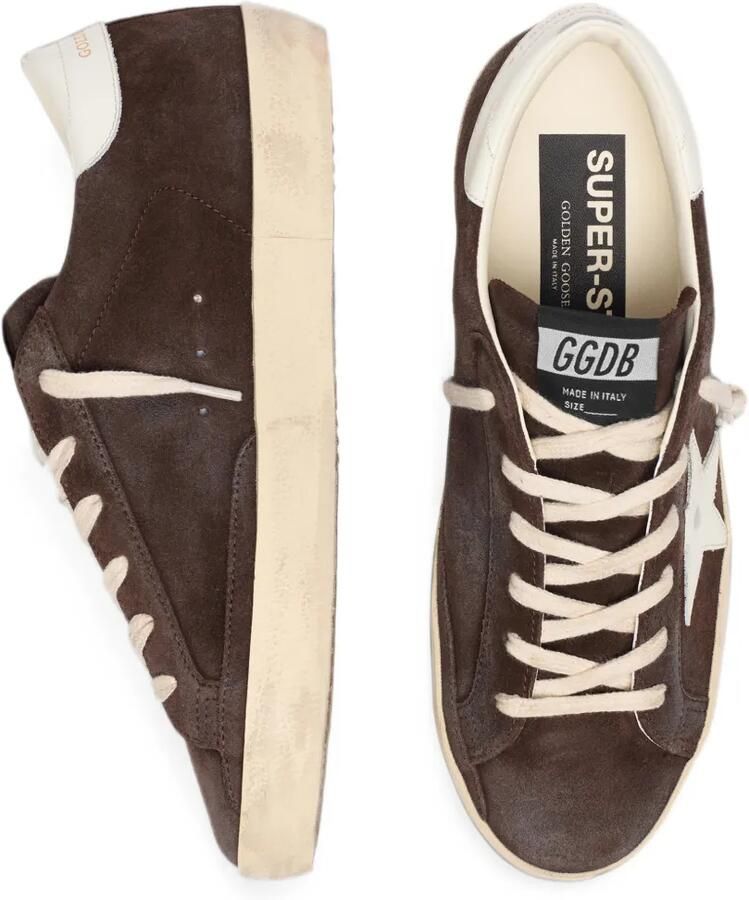 Golden Goose Super-Star in brown suede with white star sneakers Bruin - Foto 2