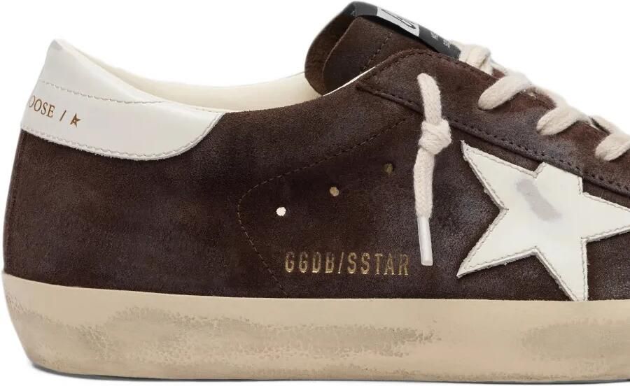 Golden Goose Super-Star in brown suede with white star sneakers Bruin - Foto 4