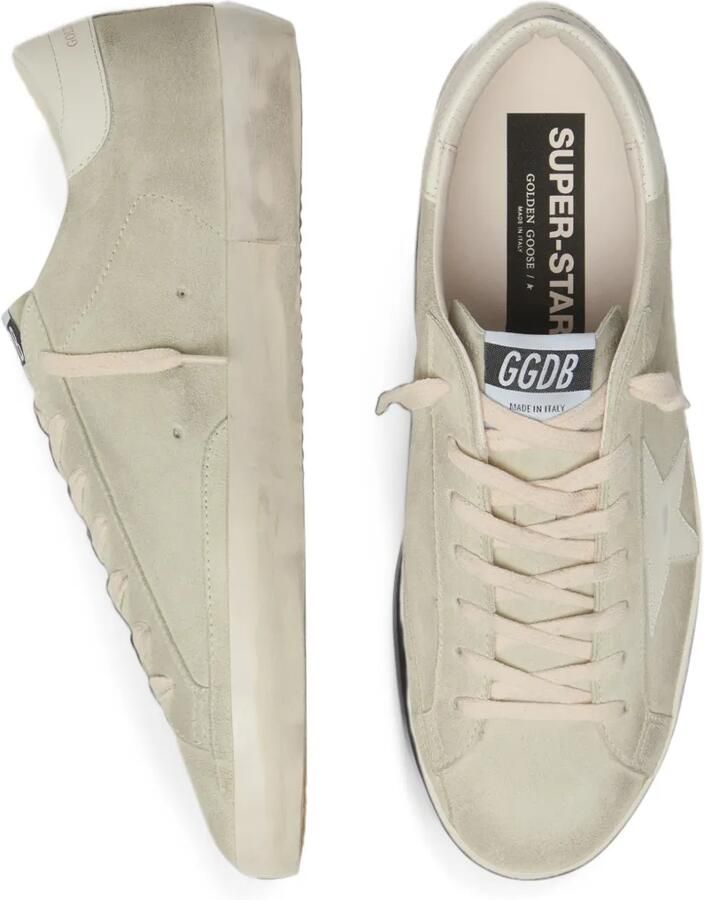 Golden Goose Super-Star in light gray suede with white leather star sneakers Grijs - Foto 2