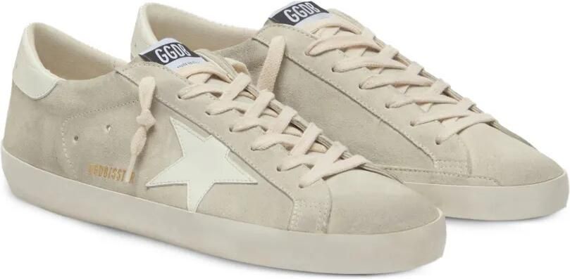 Golden Goose Super-Star in light gray suede with white leather star sneakers Grijs - Foto 5