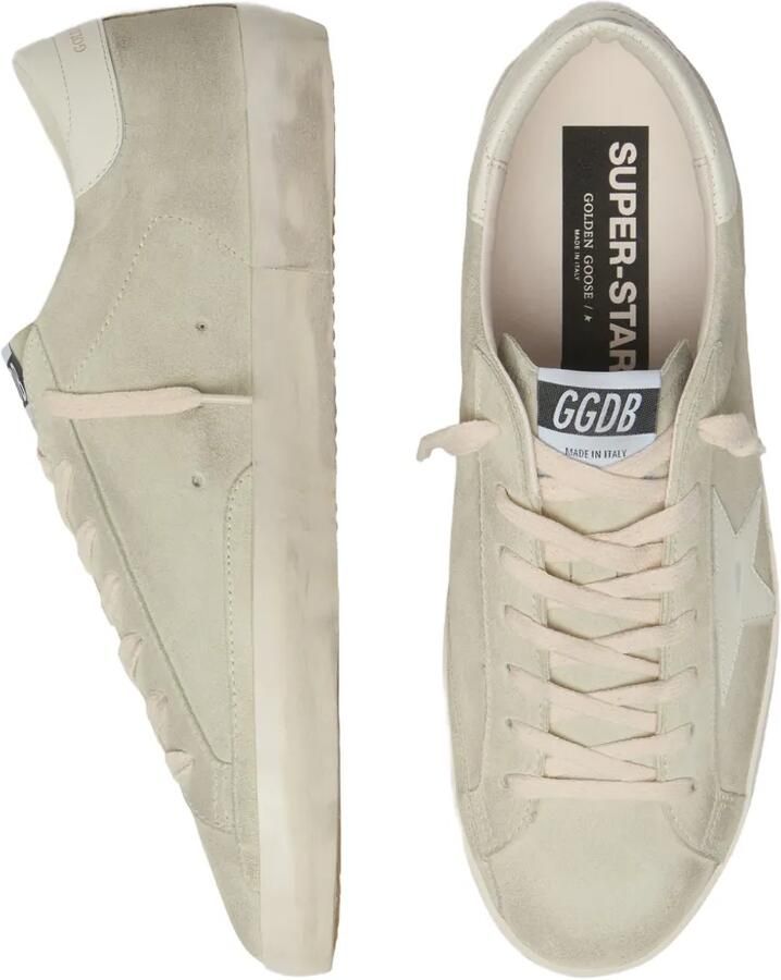 Golden Goose Super-Star in light gray suede with white leather star sneakers Grijs - Foto 2