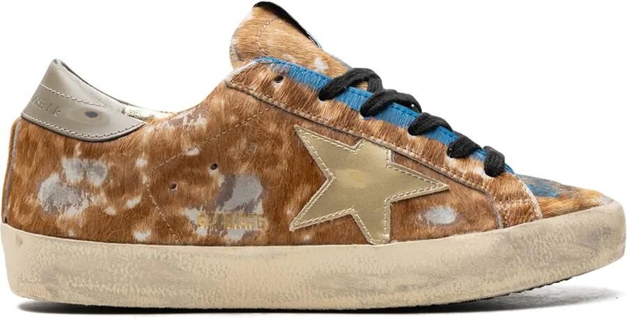 Golden Goose Super-Star "Leo Hazelnut Light Grey Gold Grey Blue" sneakers Bruin