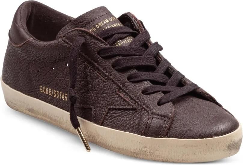 Golden Goose Super-Star leren sneakers met leren ster Bruin - Foto 3