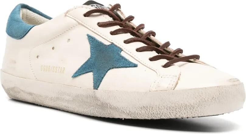 Golden Goose Super-Star leren sneakers met suède ster Beige - Foto 2