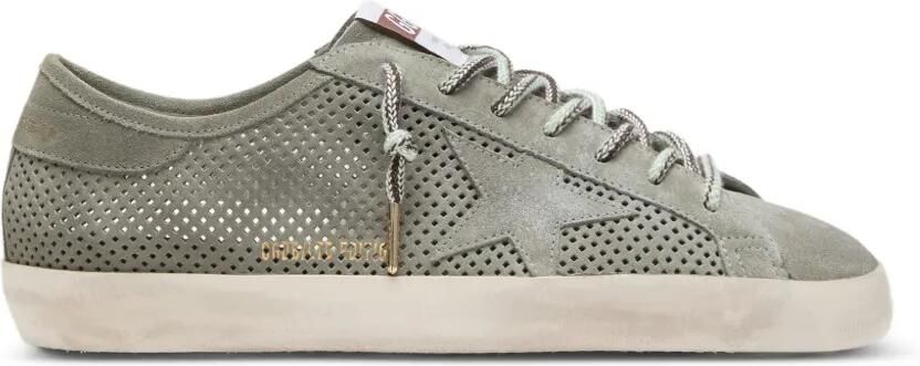 Golden Goose Super-Star LTD sneakers van geperforeerd suède met bijpassende suède ster Groen