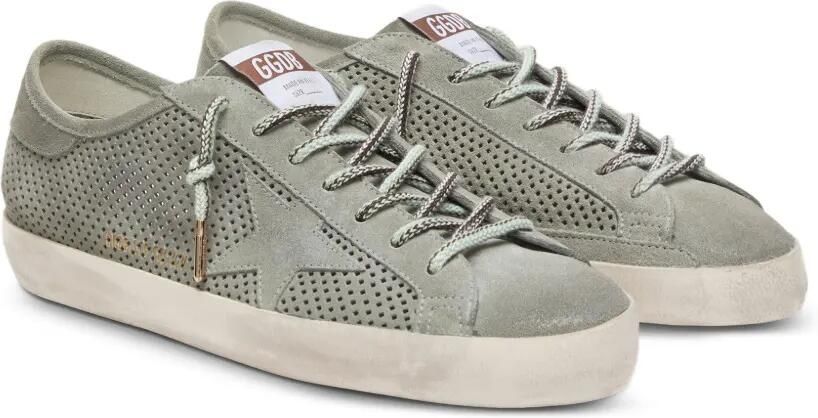 Golden Goose Super-Star LTD sneakers van geperforeerd suède met bijpassende suède ster Groen - Foto 5