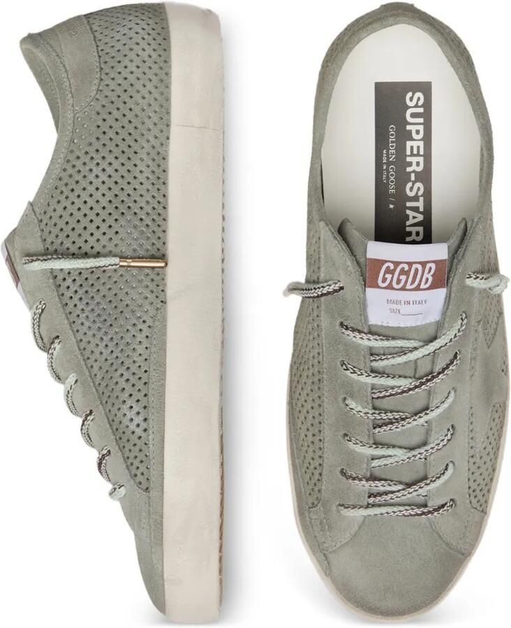 Golden Goose Super-Star LTD sneakers van geperforeerd suède met bijpassende suède ster Groen - Foto 2