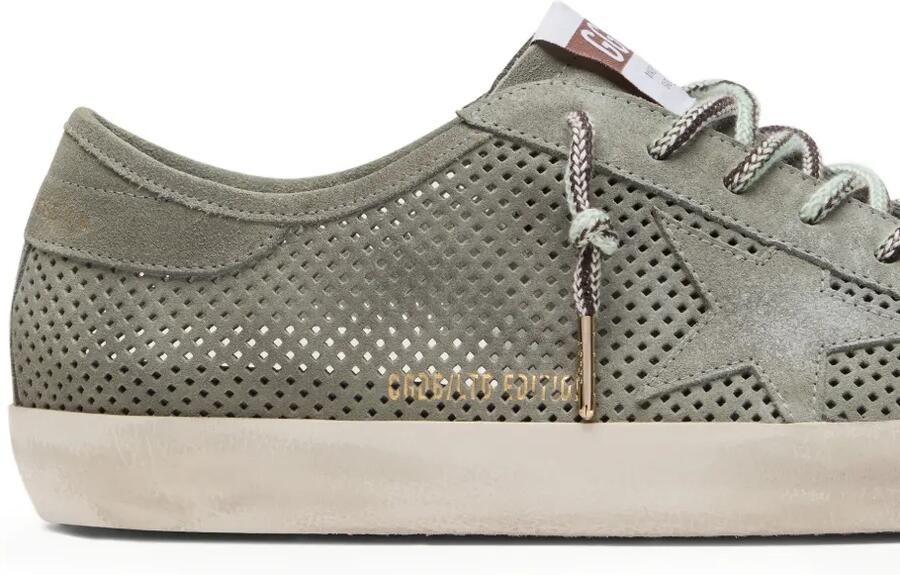 Golden Goose Super-Star LTD sneakers van geperforeerd suède met bijpassende suède ster Groen - Foto 4