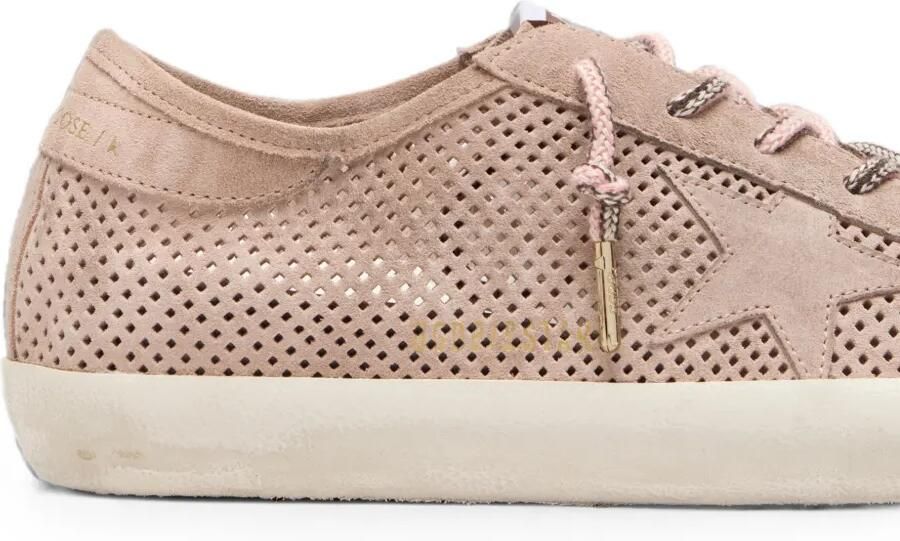 Golden Goose Super-Star LTD suède sneakers met geperforeerde details en ster Roze - Foto 4