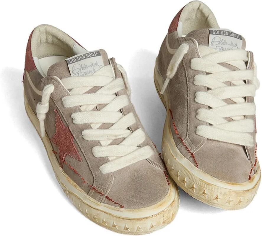 Golden Goose Super-Star LTD suède sneakers met suède ster en hiellus Beige - Foto 3