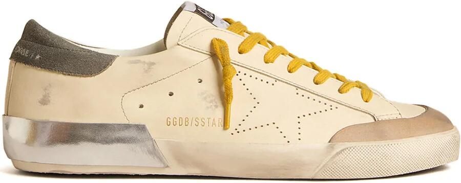Golden Goose Super-Star Penstar geperforeerde leren sneakers Beige