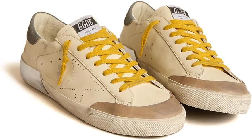 Golden Goose Super-Star Penstar geperforeerde leren sneakers Beige - Foto 2