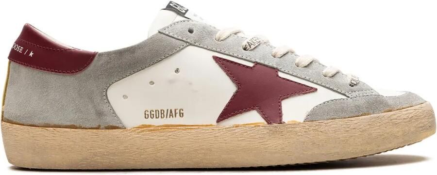Golden Goose Super-Star Penstar "White Ice Bordeaux" sneakers Wit