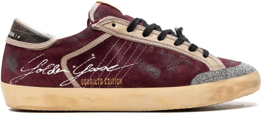 Golden Goose Super-Star Penstar "Wine Red Black" sneakers Rood
