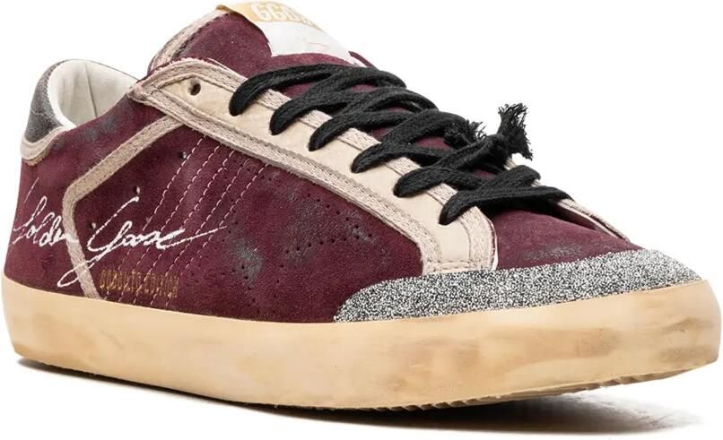 Golden Goose Super-Star Penstar "Wine Red Black" sneakers Rood - Foto 2
