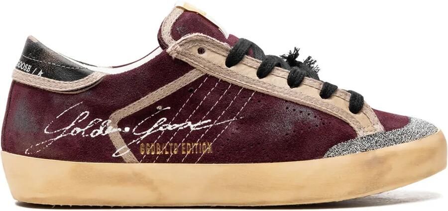 Golden Goose Super-Star Penstar "Wine Red Black" sneakers Rood